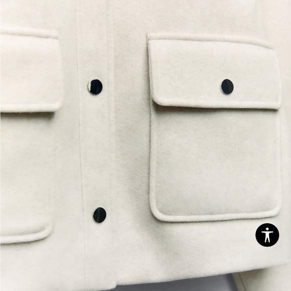 Zara cropped gray jacket - Picture 3 of 4